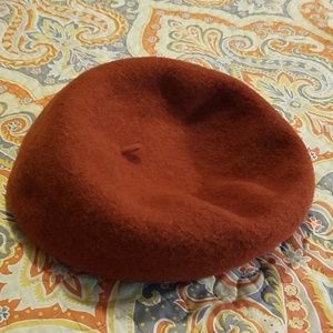 Burnt orange wool beret
